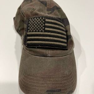 American flag camo adjustable cap